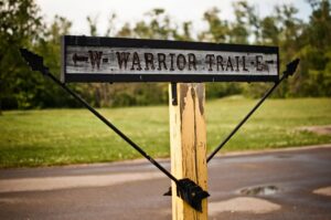 Warrior Trail hiking sign. Photo by Warrior Trail Association.