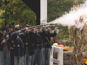 Reenactors at White Covered Bridge Festival