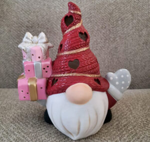 Glorias Ceramics and Greene Gifts - Valentine Gnome