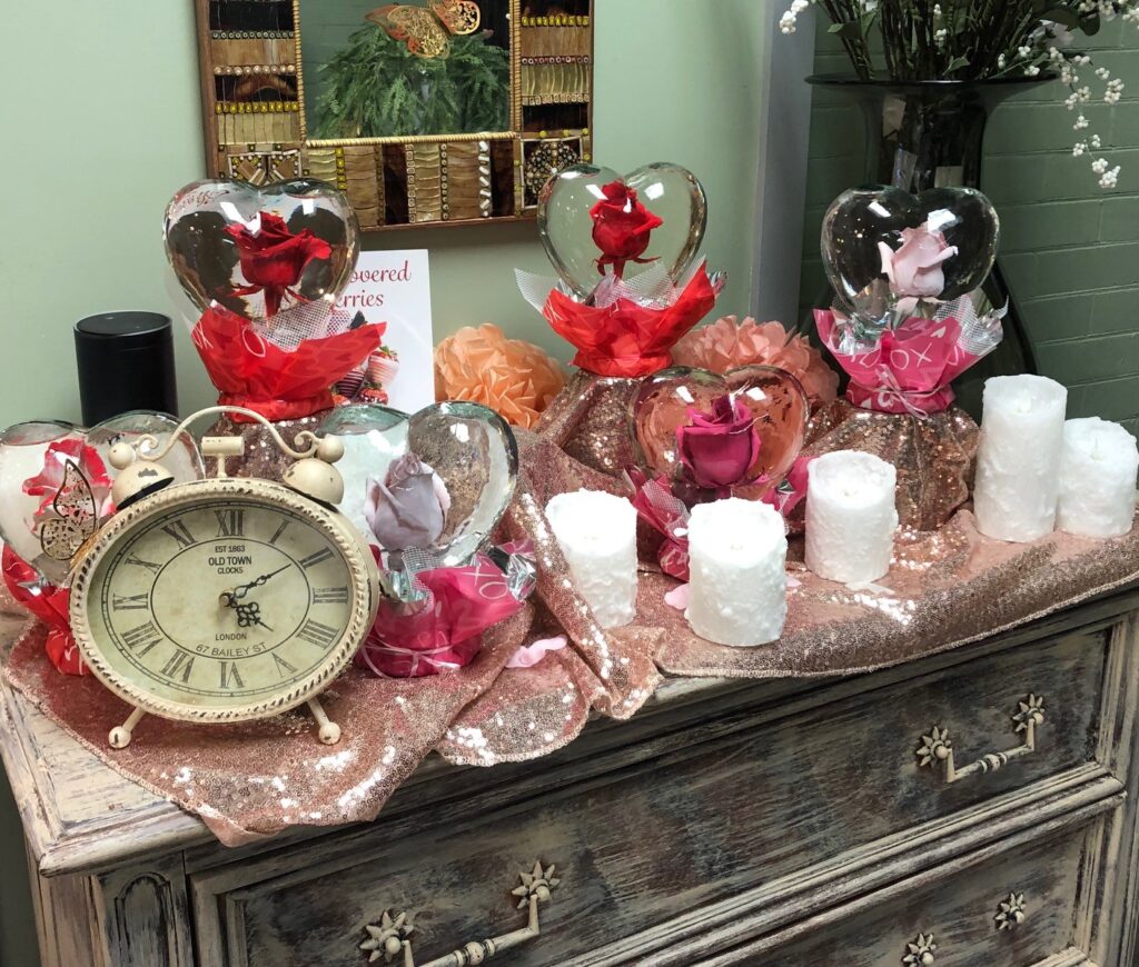 Perfect Arrangements - Dresser with Forever Roses