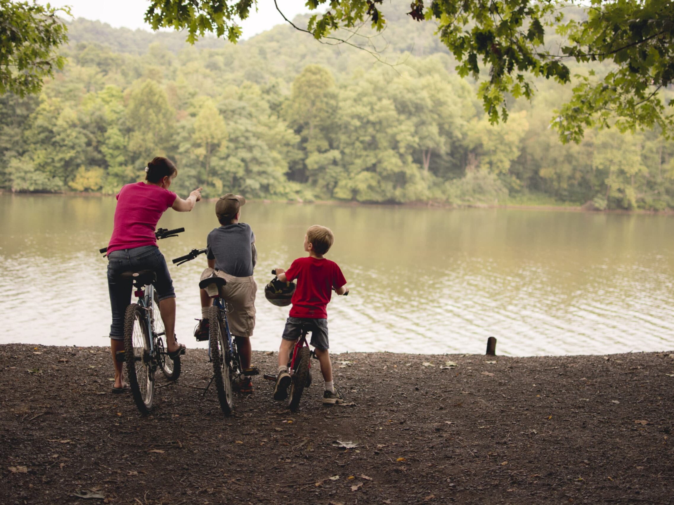 Bikers along the Greene River Trail
