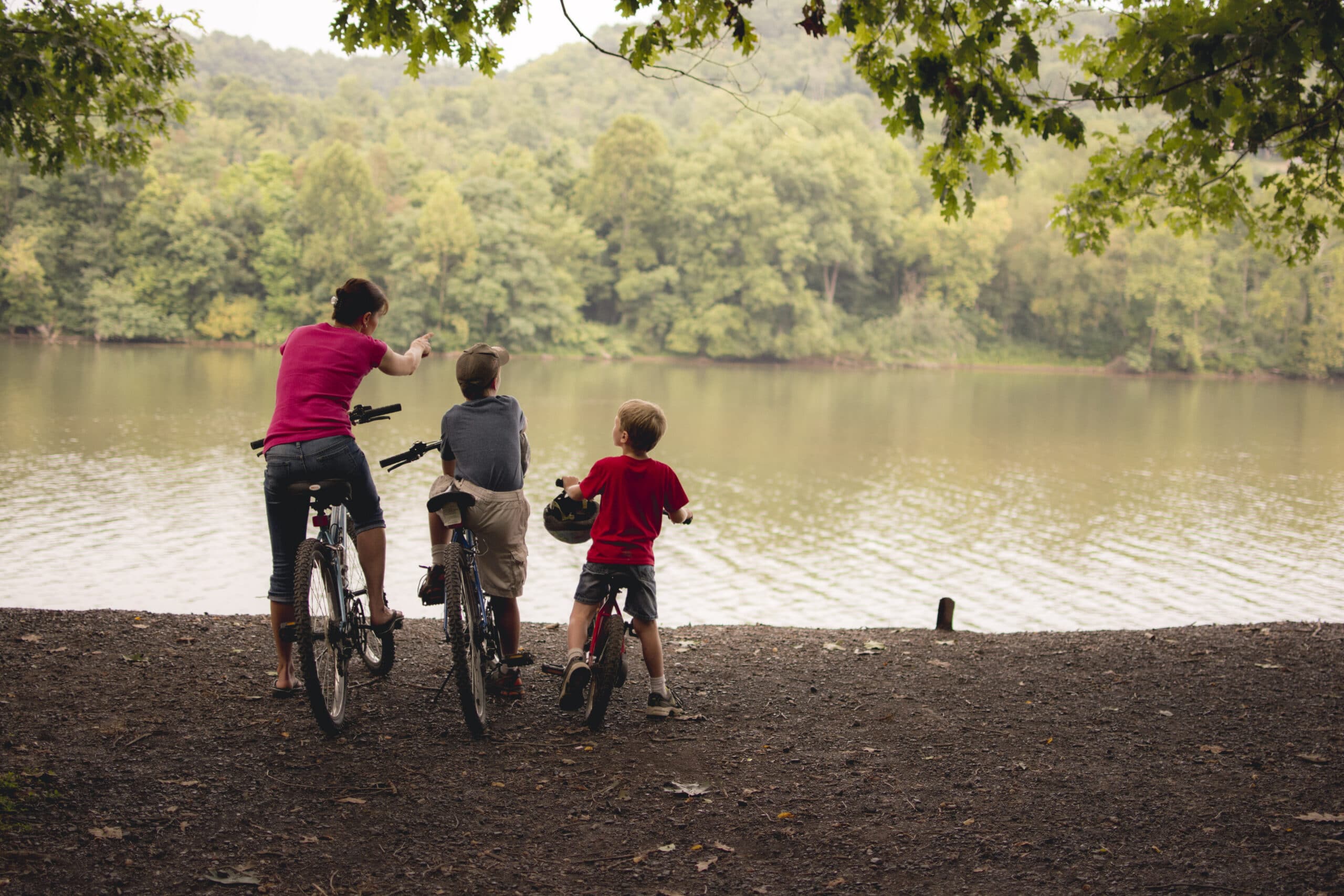 Bikers along the Greene River Trail