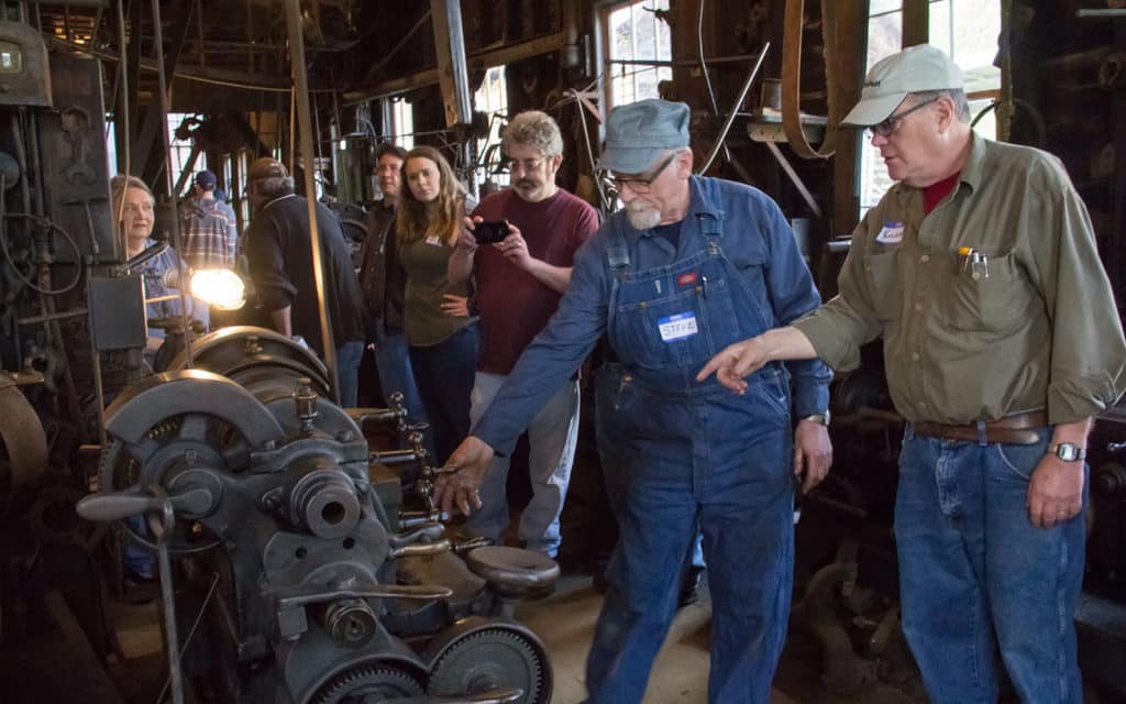 Guided tour at the W.A. Young & Sons Foundry and Machine Shop in Rices Landing, PA.