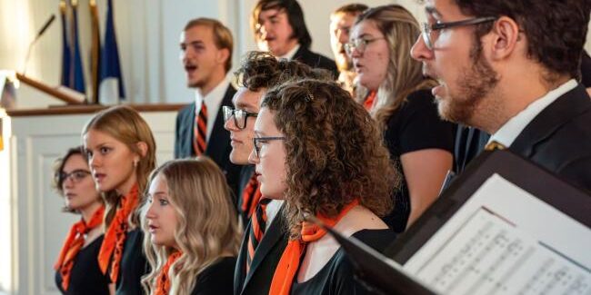 Photograph of Waynesburg University Lamplighters Concert during the Fall 2023 semester.