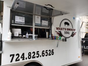What's Smokin' BBQ food truck at Waynesburg Farmers Market.