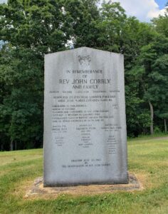 Corbly Family Monument in Garards Fort Cemetery.
