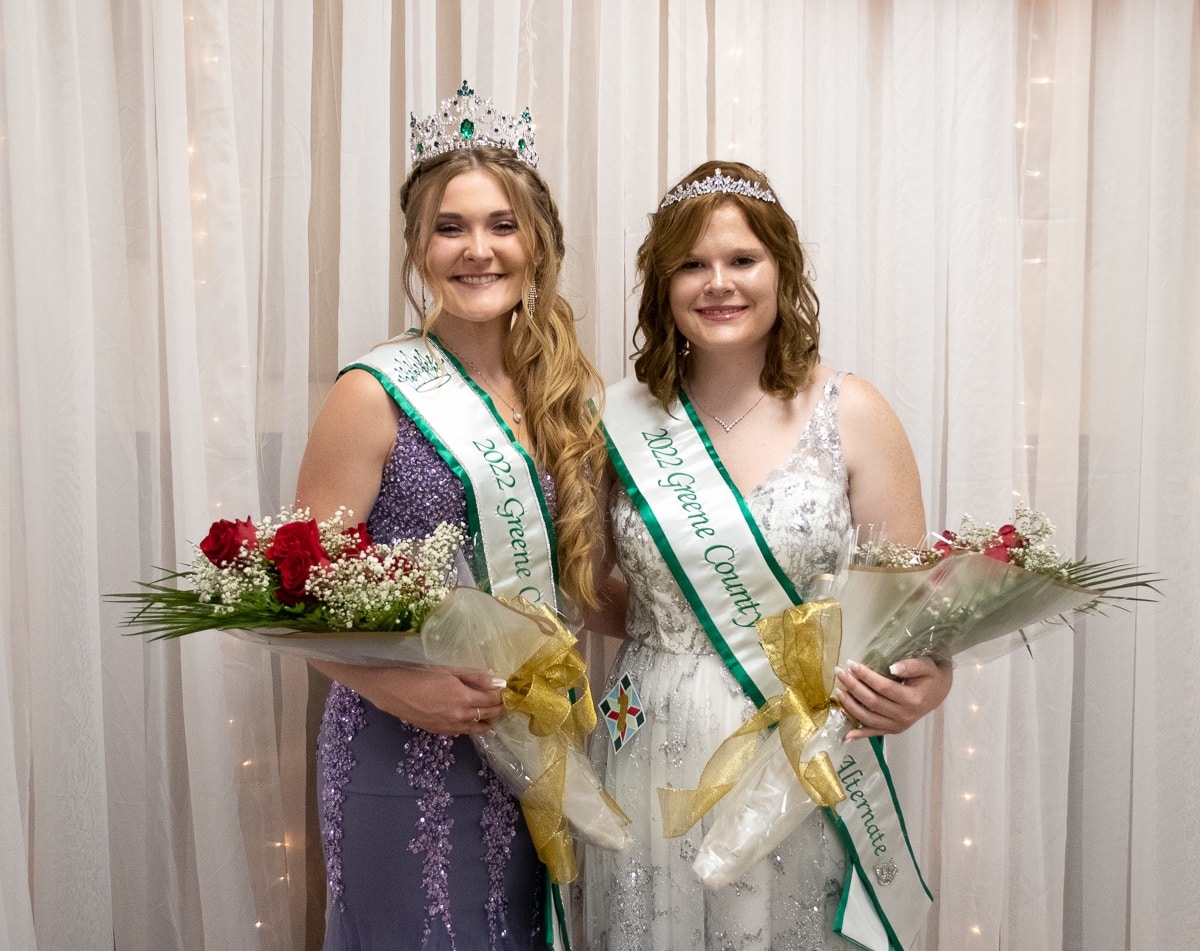 2022 Greene County Fair Queen Talia Tuttle and Alternate Madyson McDonald