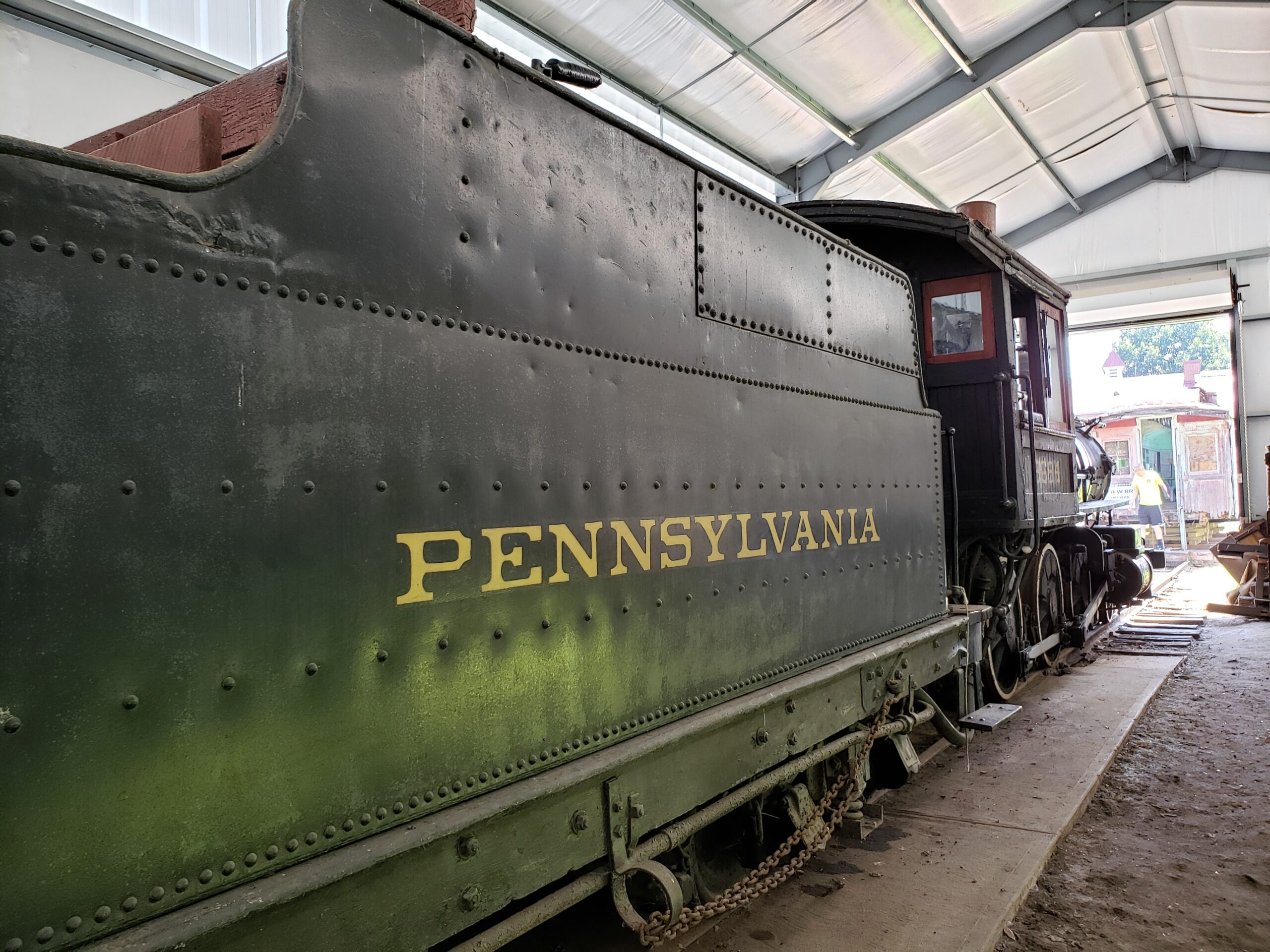 The historic 1916 steam locomotive that was used on the Waynesburg & Washington Railroad.