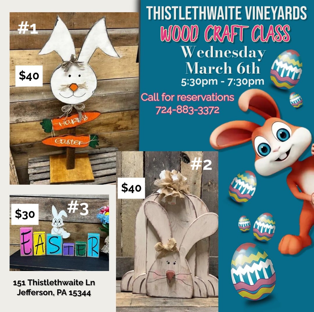 Easter Bunny Wood Craft Class - Visit Greene County