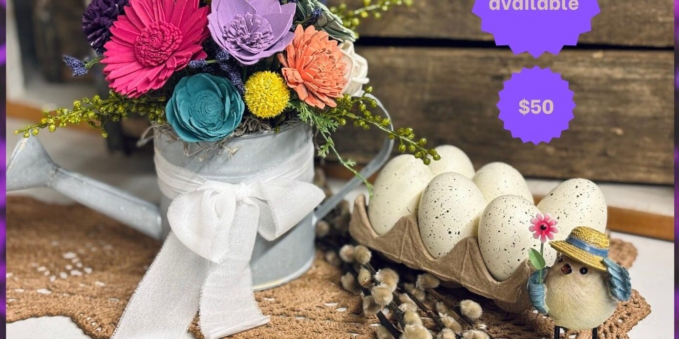 Spring Flower Workshop at Thistlethwaite Vineyards flyer