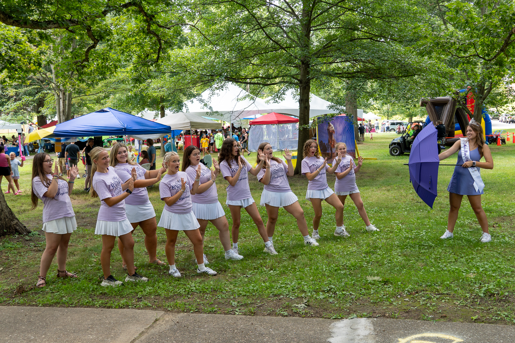 Miss Rain Day 2025 Camryn Hawfield keeping the Miss Rain Day Contestants away from her crown.