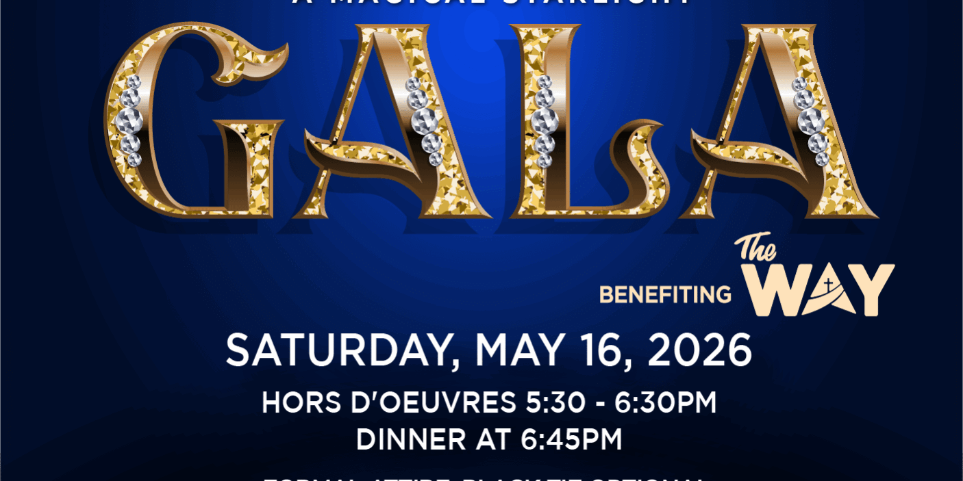 The_Denny_House_GALA_Event_Ad_4_26 Elegant blue and gold promotional graphic for The Denny House 5th Annual Magical Starlight Gala, featuring event details including Saturday, May 16, 2026, hors d’oeuvres at 5:30 PM, dinner at 6:45 PM, formal attire, and RSVP information.